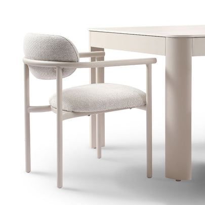 Malibu 2.2m Outdoor Aluminium and Ceramic Dining Table with 8 Aria Chairs