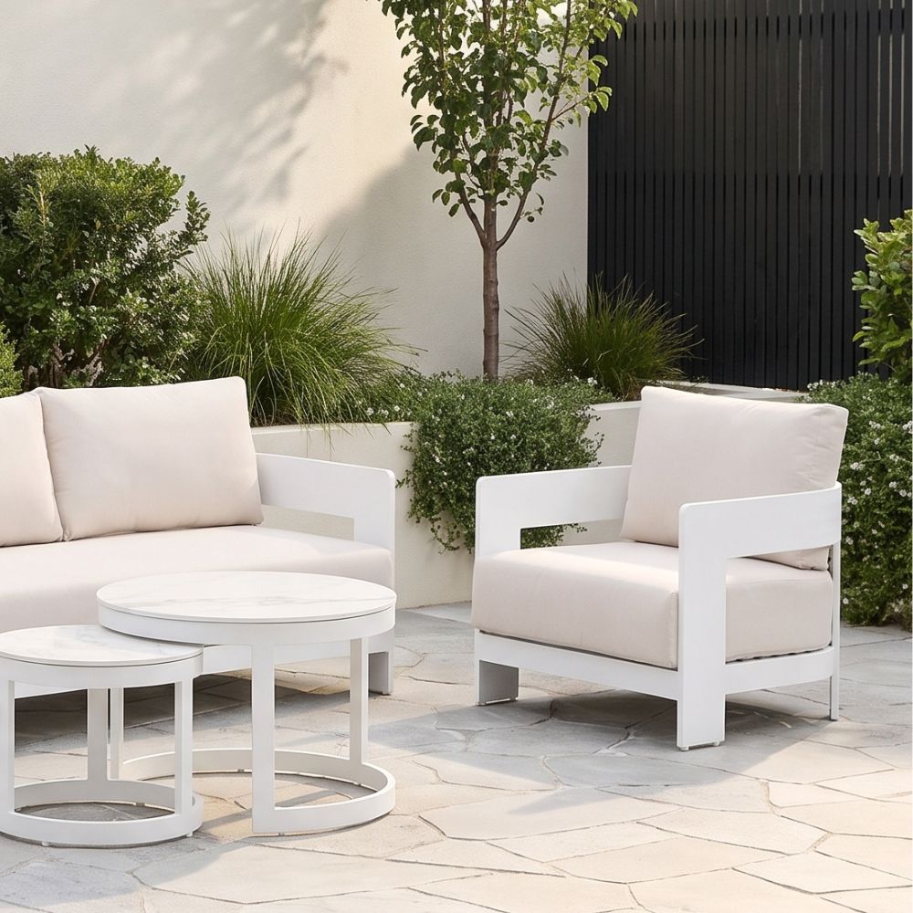 Marlo 1 Seater Outdoor Aluminium Lounge Arm Chair