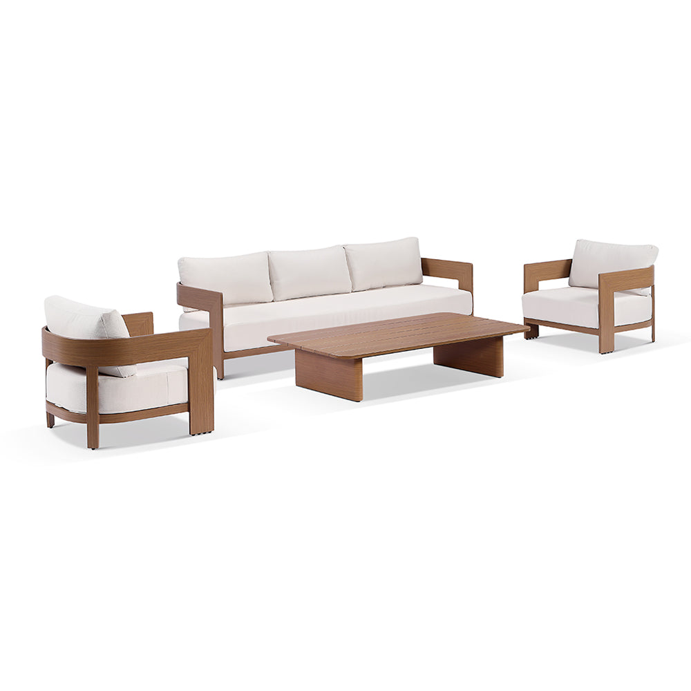 Marlo 3+1+1 Outdoor Aluminium Lounge Set With Coffee Table