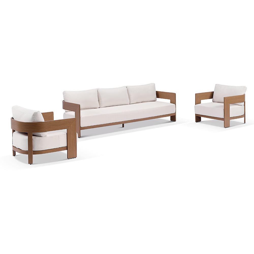 Marlo 3+1+1 Outdoor Aluminium Lounge Set With Coffee Table