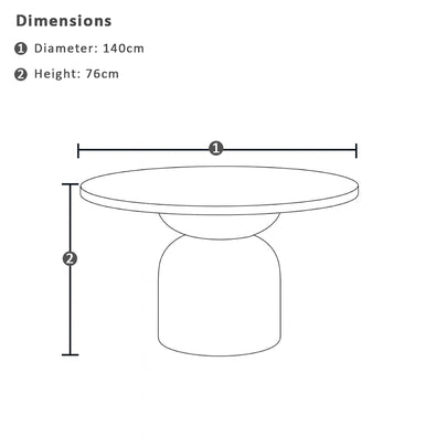 Milton Indoor 1.4m Round Wooden Dining Table