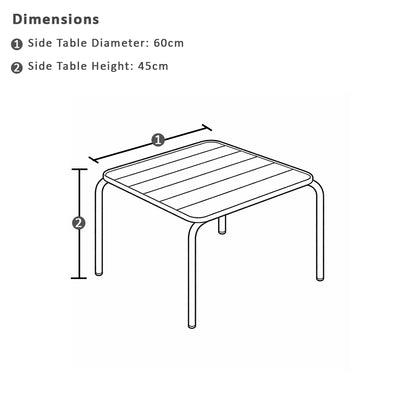 Mornington Outdoor 3+1+1 Lounge Setting with Coffee table and Side table