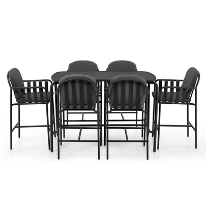 Mornington Outdoor 1.5m Bar Setting with 6x Stools
