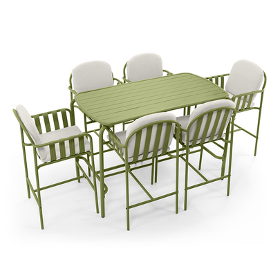 Mornington Outdoor 1.5m Bar Setting with 6x Stools