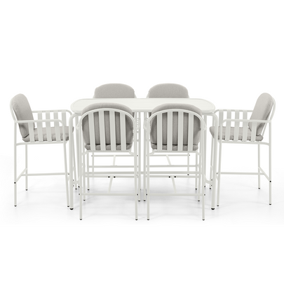 Mornington Outdoor 1.5m Bar Setting with 6x Stools