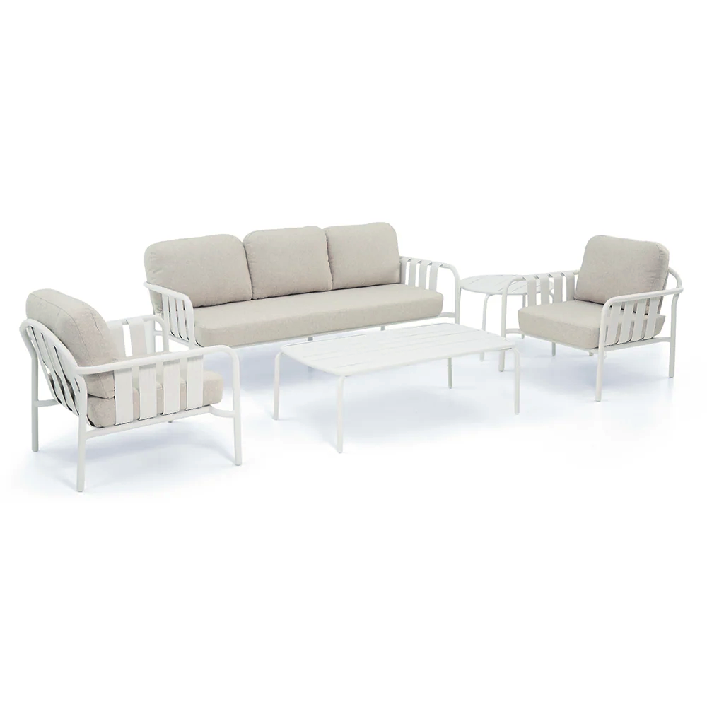 Mornington Outdoor 3+1+1 Lounge Setting with Coffee table and Side table