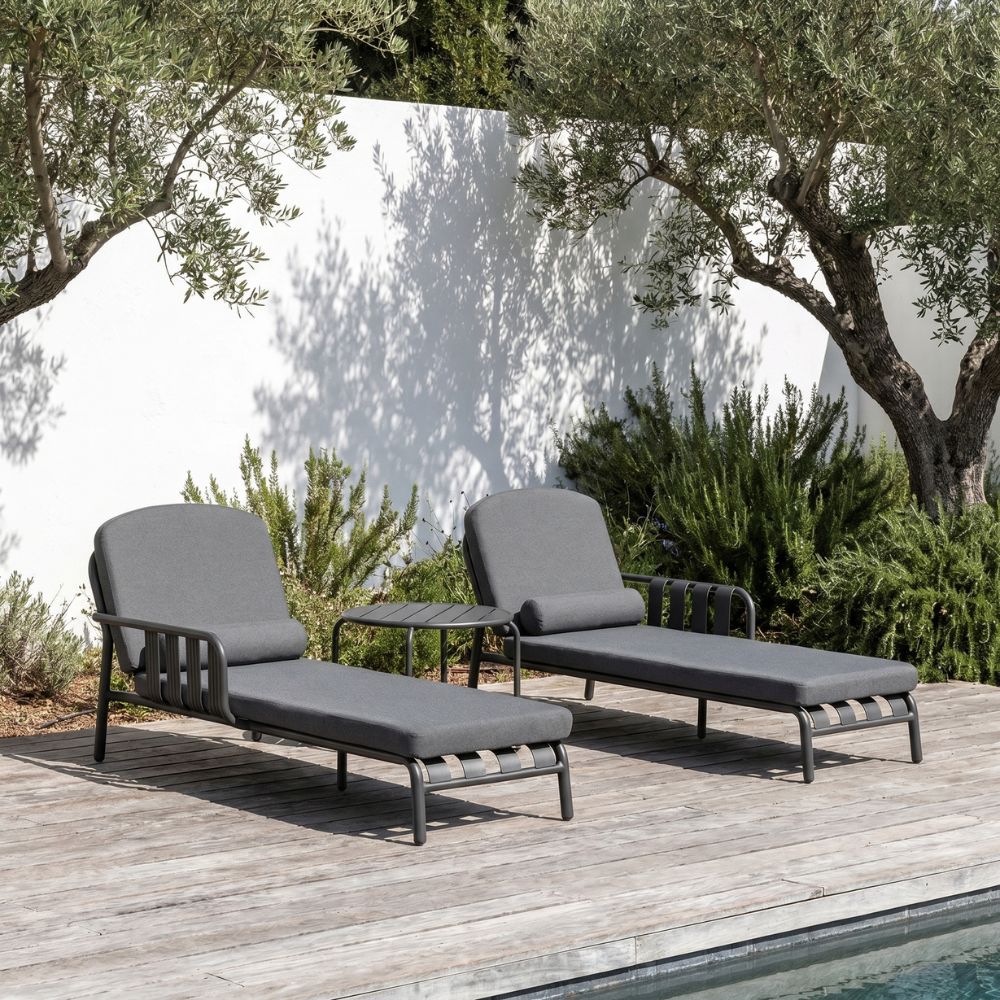 Mornington Outdoor Aluminium Sun Lounge Set with Side Table