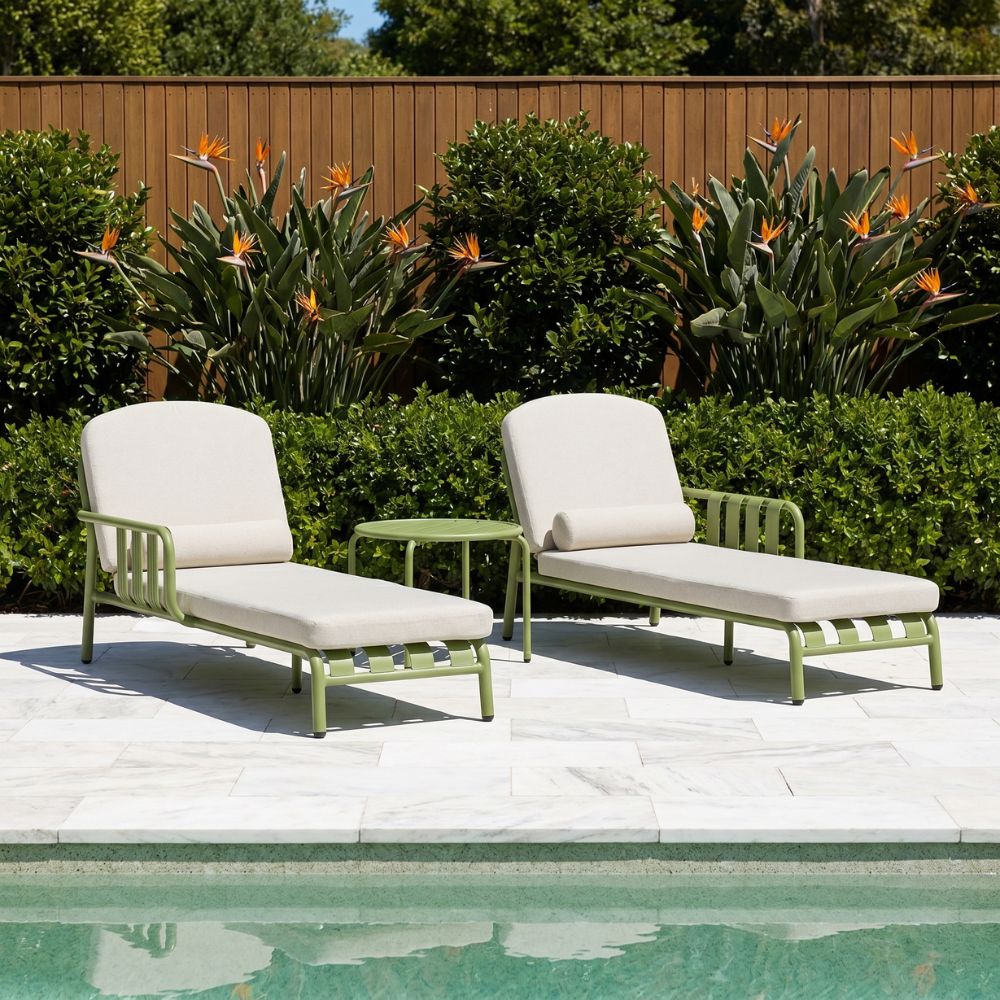 Mornington Outdoor Aluminium Sun Lounge Set with Side Table