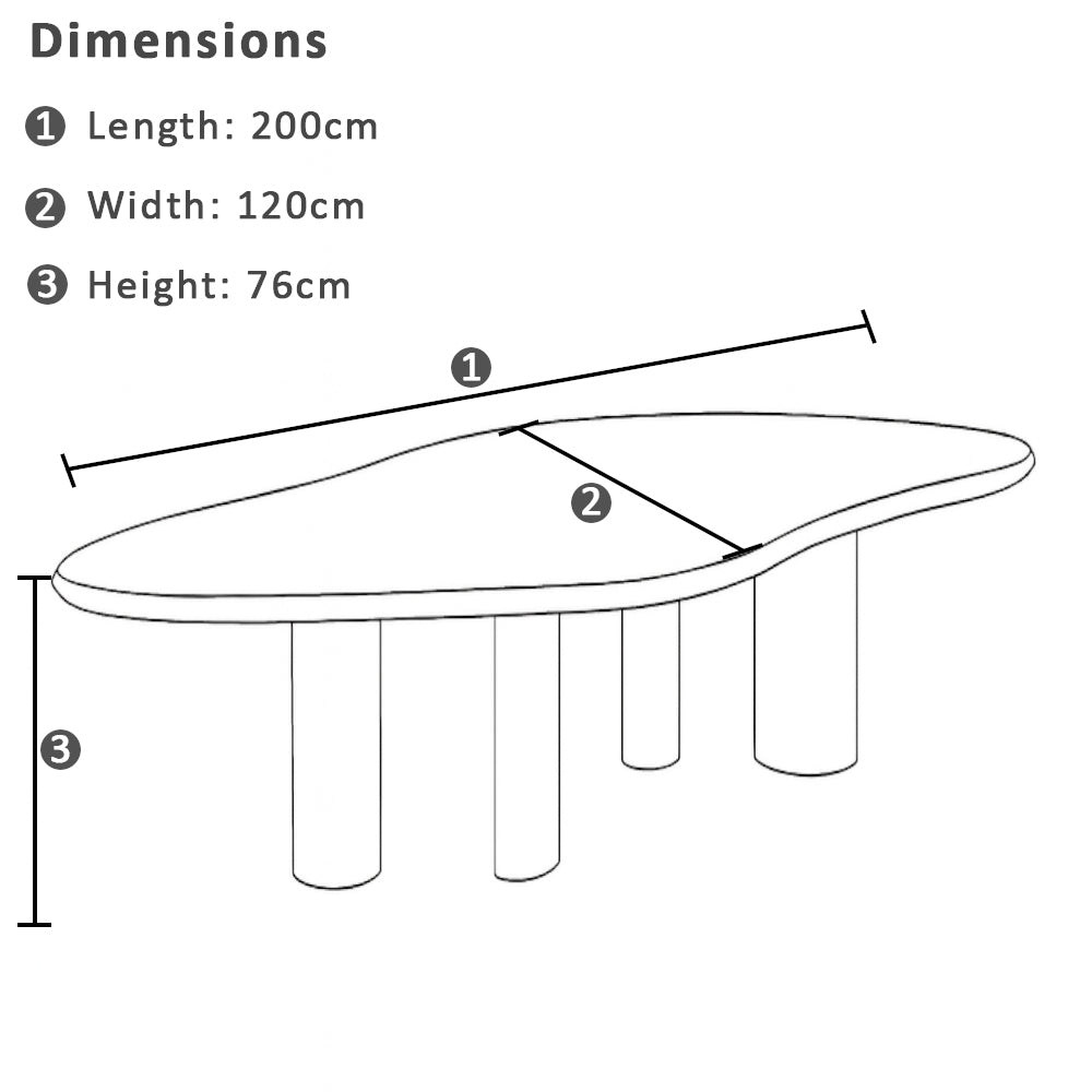 Nambucca Indoor 2m Timber Dining Table