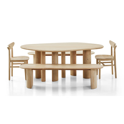 Nambucca Indoor 2m Table with Kirribilli benches and Ballina Chairs