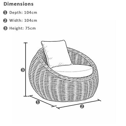 Newport Outdoor Wicker Lounge Arm Chair