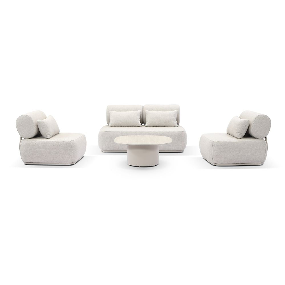 Norfolk 2+1+1 Outdoor Aluminium Lounge with Coffee Table Set