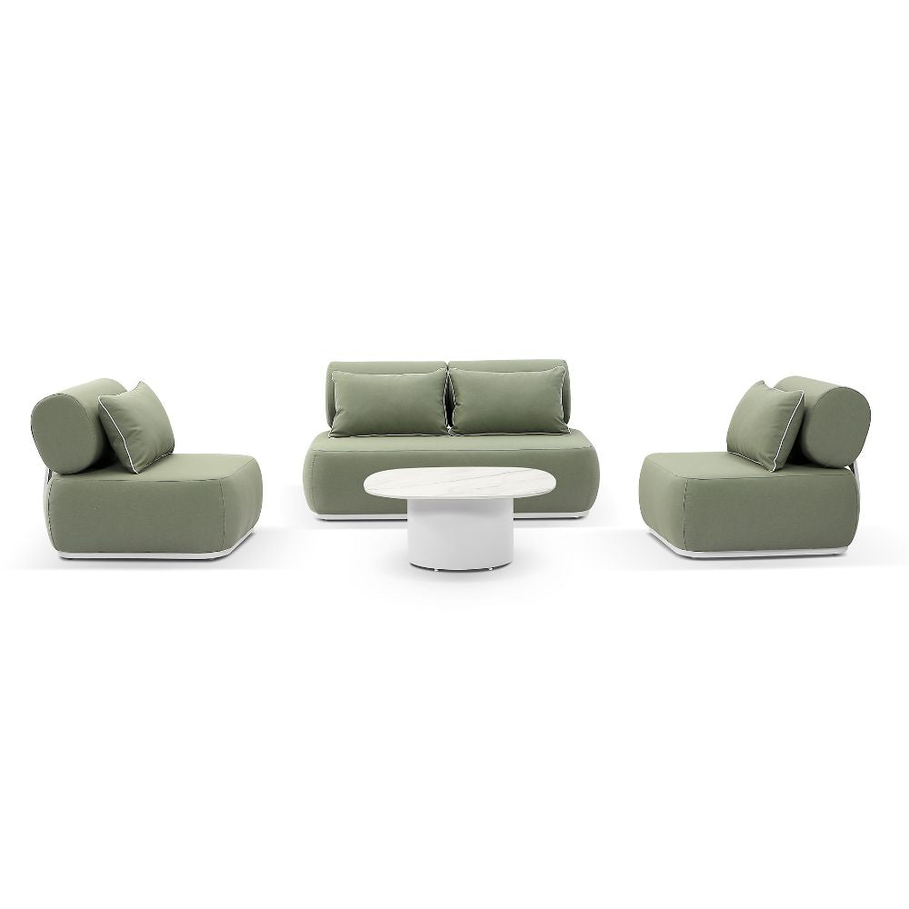Norfolk 2+1+1 Outdoor Aluminium Lounge with Coffee Table Set