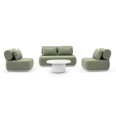 Norfolk 2+1+1 Outdoor Aluminium Lounge with Coffee Table Set