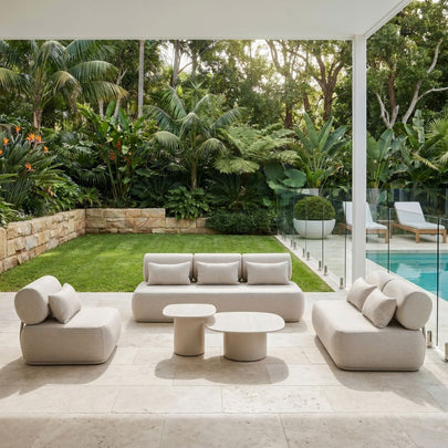 Norfolk 3+2+1 Outdoor Aluminium Lounge with Coffee Table Set