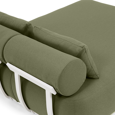 Norfolk Outdoor Aluminium Double Sun Lounge Daybed with Side Table