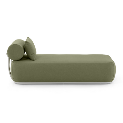 Norfolk Outdoor Aluminium Single Sun Lounge With Side Table