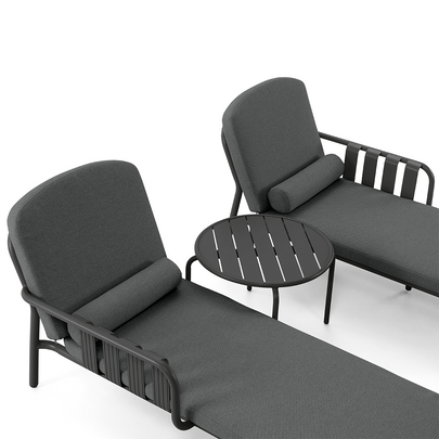 Mornington Outdoor Aluminium Sun Lounge Set with Side Table