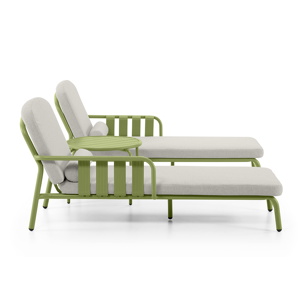 Mornington Outdoor Aluminium Sun Lounge Set with Side Table