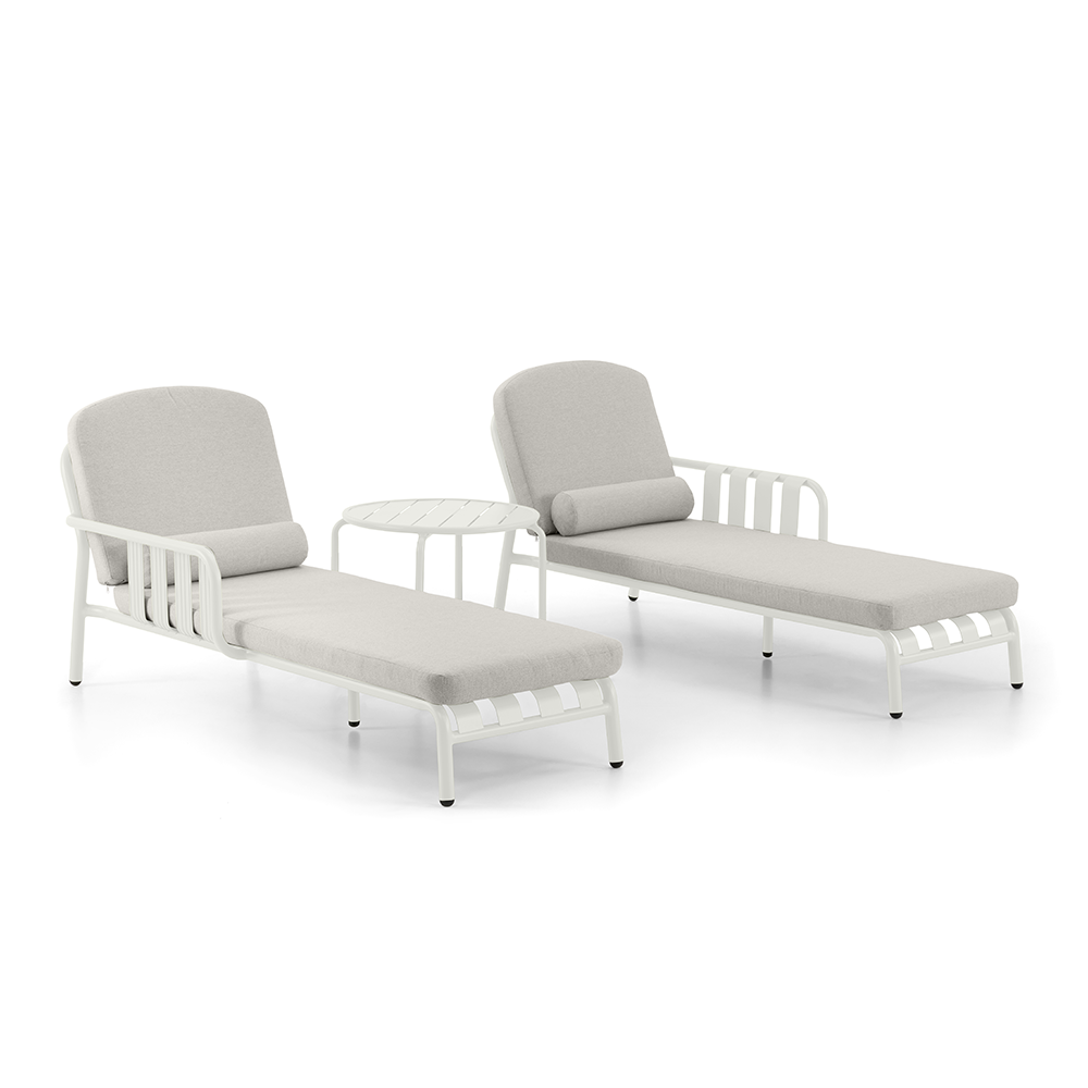 Mornington Outdoor Aluminium Sun Lounge Set with Side Table