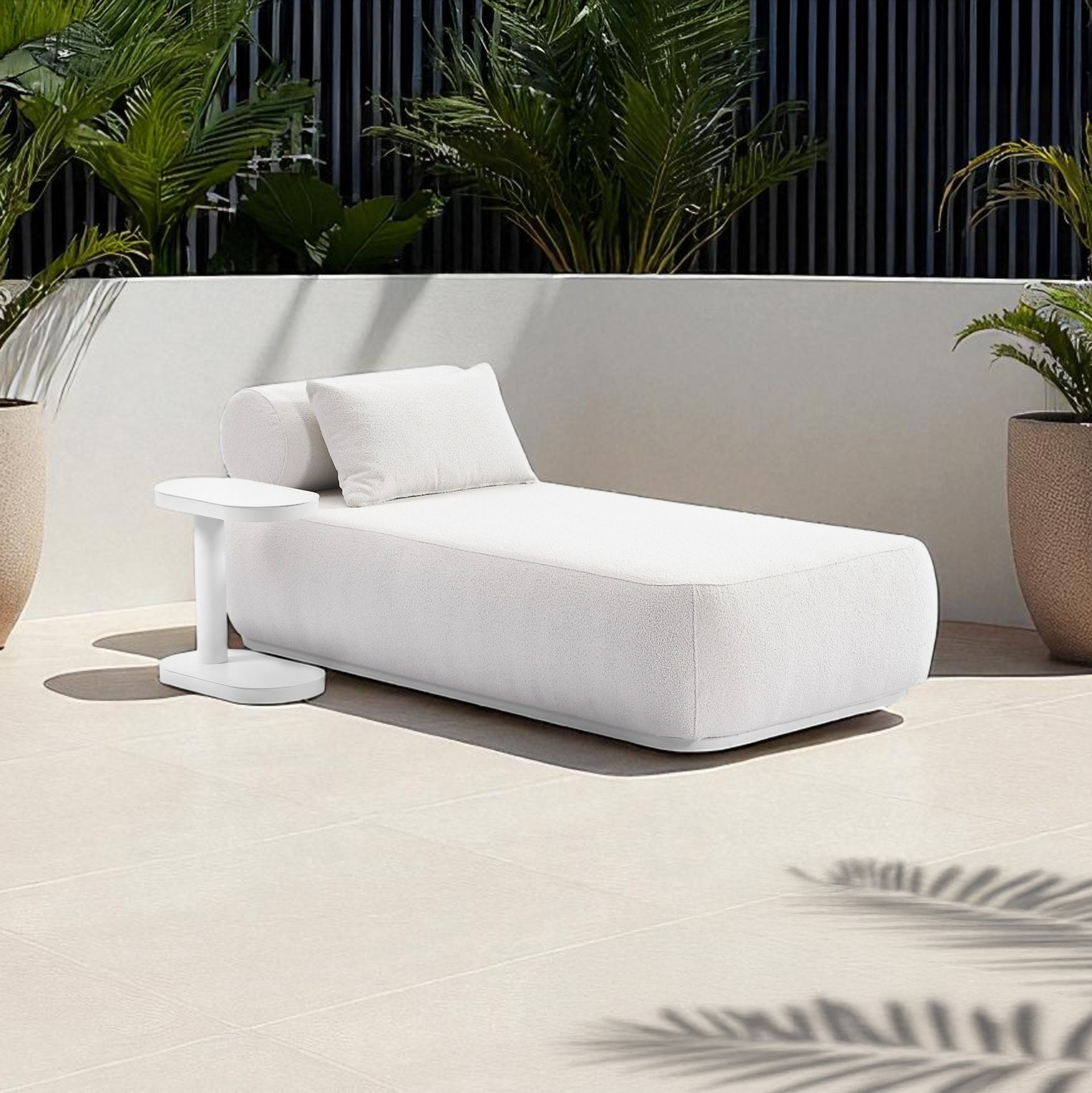 Norfolk Outdoor Aluminium Single Sun Lounge