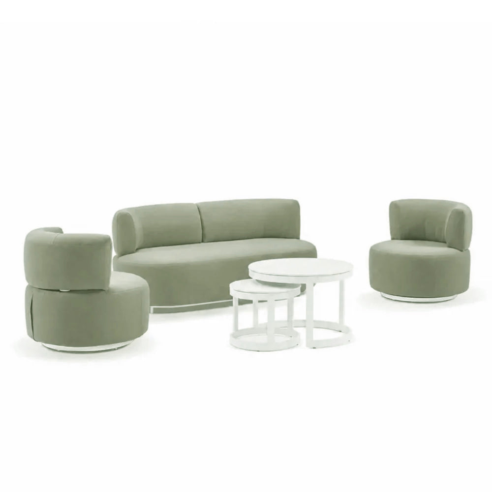 Onslow 2+1+1 Outdoor Lounge with Round Coffee Table Set