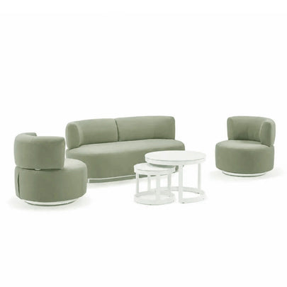 Onslow 2+1+1 Outdoor Lounge with Round Coffee Table Set