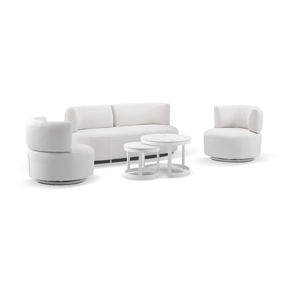 Onslow 2+1+1 Outdoor Lounge in Sunbrella with Round Coffee Table Set