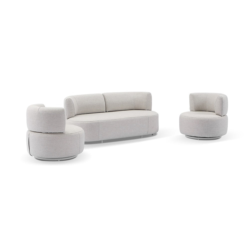 Onslow 2+1+1 Outdoor Lounge with Round Coffee Table Set
