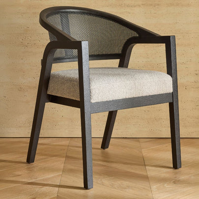 Otis Indoor Timber and Rattan Dining Chair