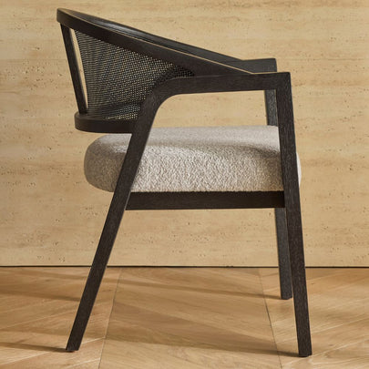 Otis Indoor Timber and Rattan Dining Chair