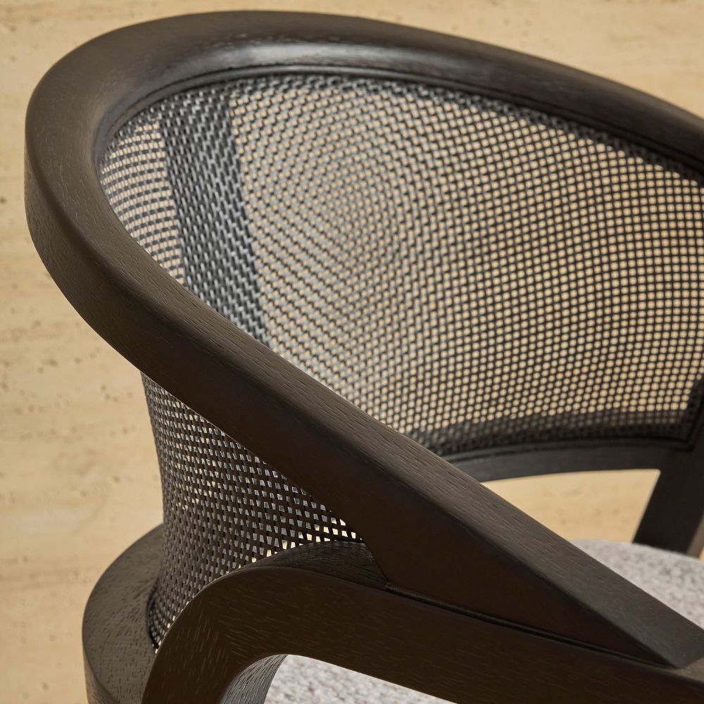 Otis Indoor Timber and Rattan Dining Chair