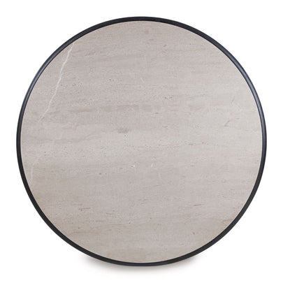 Otis Indoor Timber Round Dining Table With Marble Top