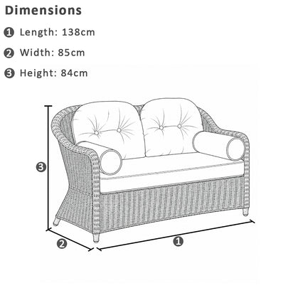 Plantation Outdoor Wicker 3+2+1 Seater Lounge Set with Coffee Table