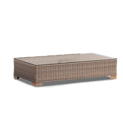 Randwick Outdoor Wicker Coffee Table in Brushed Wheat