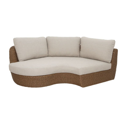 Reef Outdoor Wicker Corner Modular Lounge Setting with Ottoman