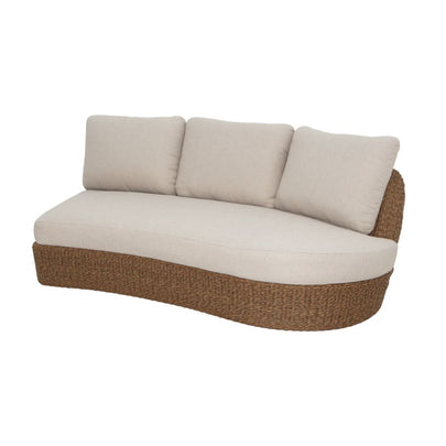 Reef Outdoor Wicker Corner Modular Lounge Setting with Ottoman