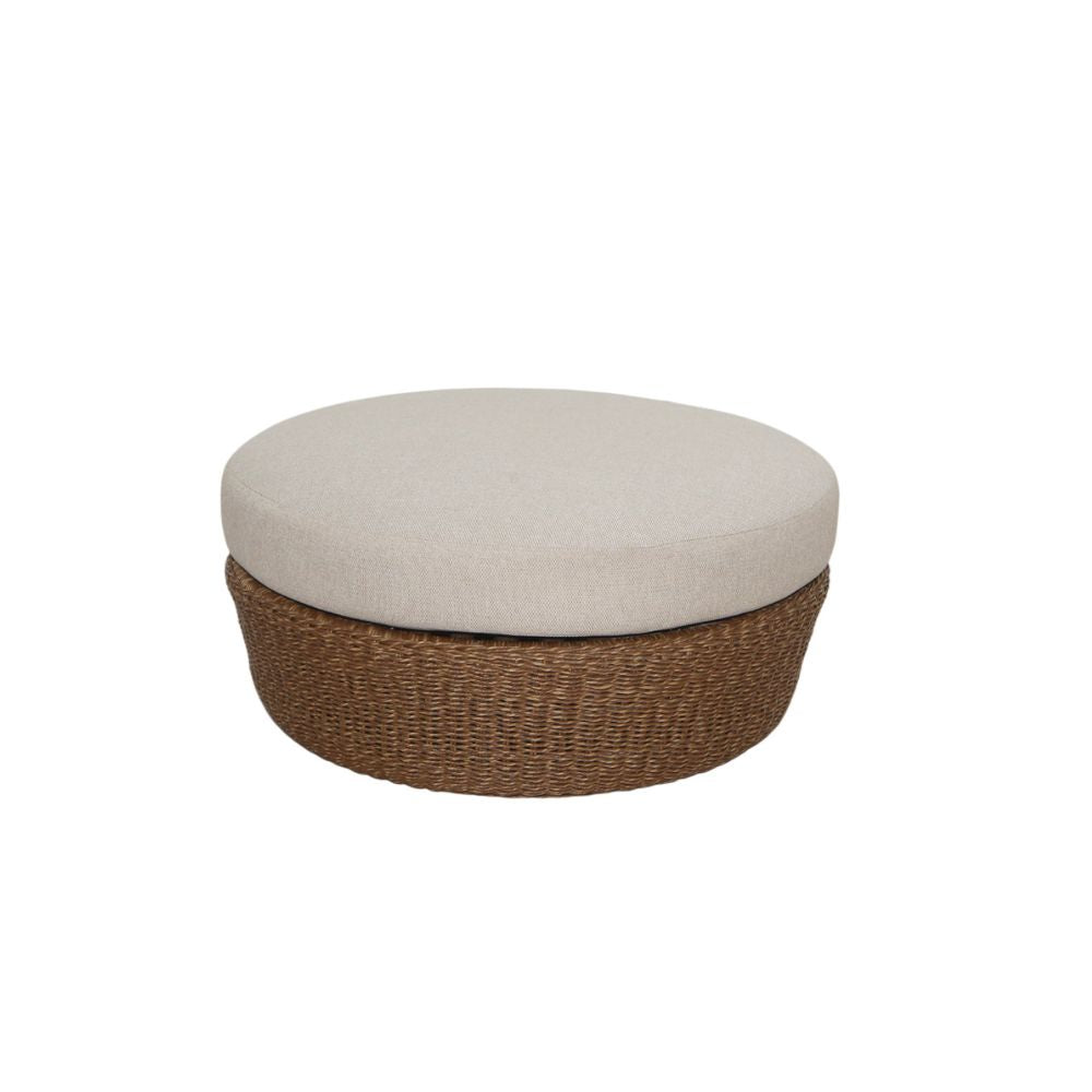Reef Outdoor Wicker Corner Modular Lounge Setting with Ottoman