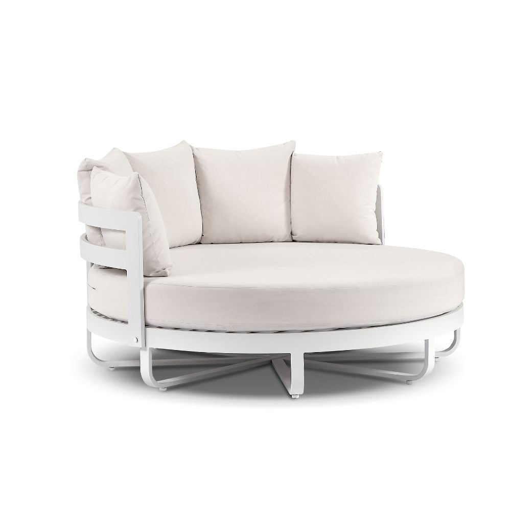 Rose Bay Outdoor Round Aluminium Daybed Sun Lounge