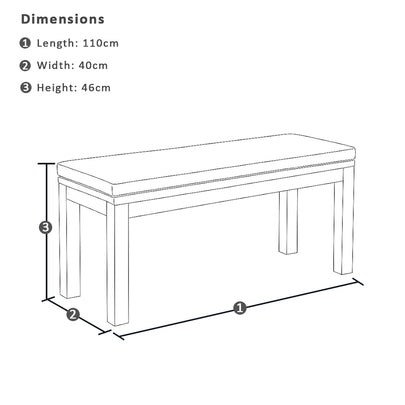 Santorini Outdoor 1.1m Aluminium Bench Seat