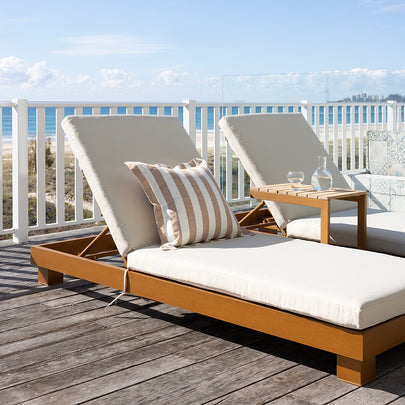 Santorini Aluminium Outdoor Sun Lounge