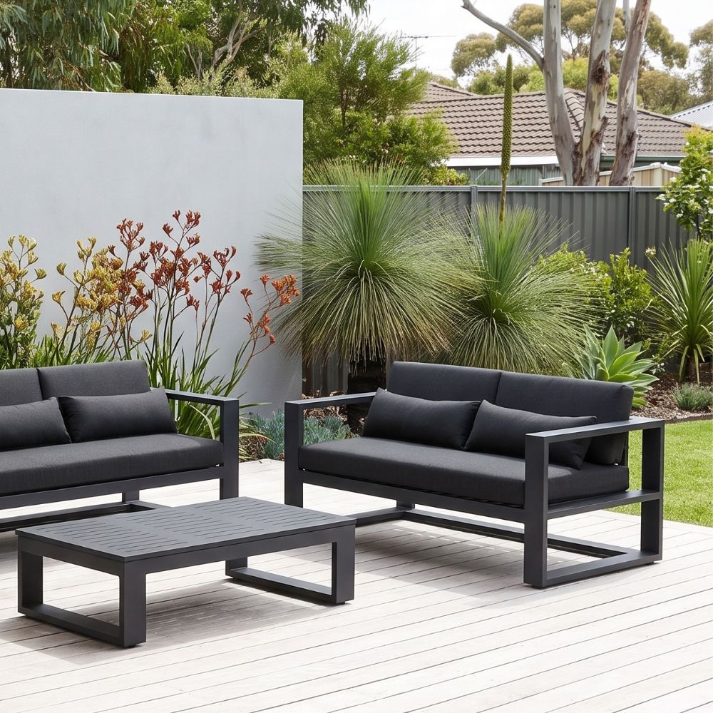 Santorini 2 Seater Outdoor Aluminium Lounge
