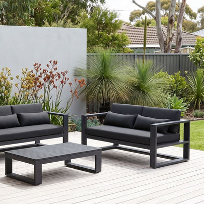 Santorini 2 Seater Outdoor Aluminium Lounge