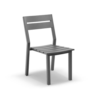 Santorini 2.5m Outdoor Aluminium Dining Setting With 10x Armless Chairs
