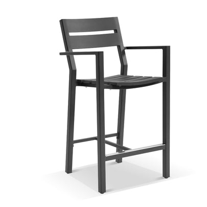 Santorini Outdoor Aluminium 1.5m Bar Table with 4 Bar stools