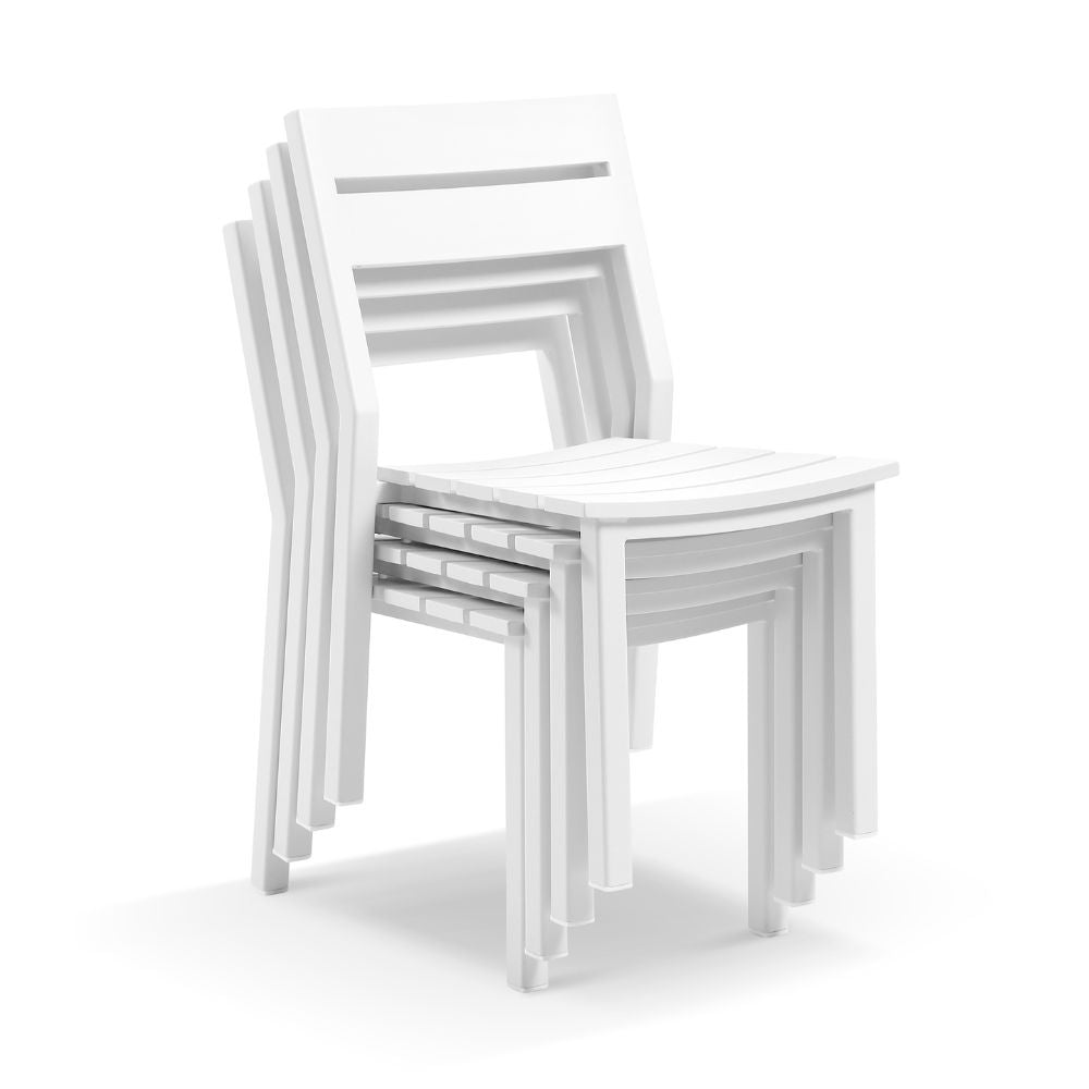 Santorini Outdoor Aluminium Armless Stackable Dining Chair