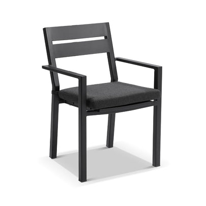 Santorini 6 Seater Outdoor Rectangle Aluminium Dining Table and Chairs Setting