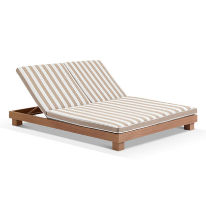 Santorini Aluminium Double Sun Lounge with Sunbrella