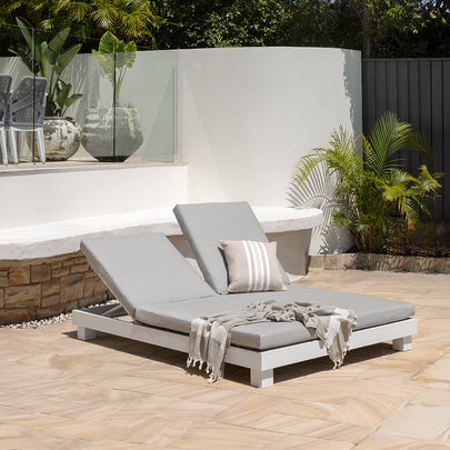 Santorini Aluminium Double Sun Lounge
