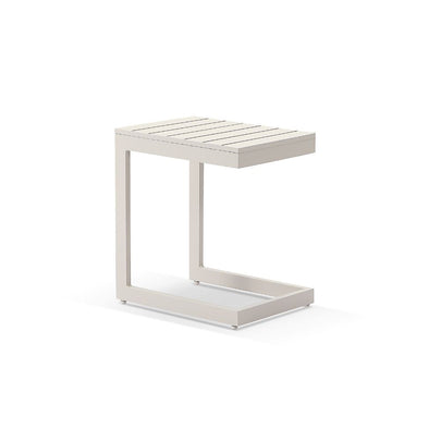 Santorini Aluminium Sun Lounge Set in Light Dune with Side Table